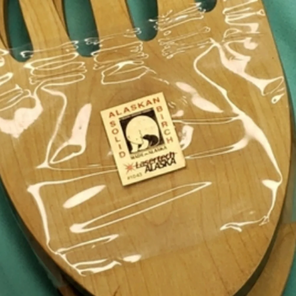 Grizzlies Salad Hands Claws Fork Tongs Birch Wood For Salad Pasta NWT